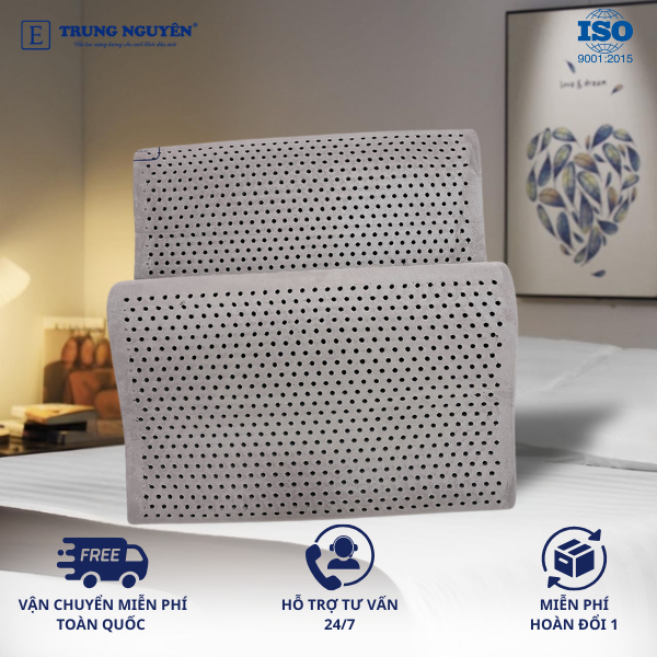 Gối Nằm Cao Su Thiên Nhiên Hoạt Tính Trung Nguyên