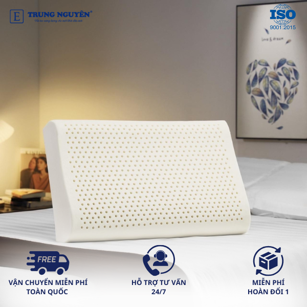 Gối Lượn Sóng Cao Su Thiên Nhiên Trung Nguyên