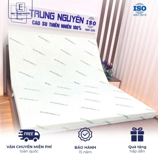 Nệm Gấp 2 Cao Su Non Massage Trung Nguyên, Memory Foam Kết Hợp Cao Su Non