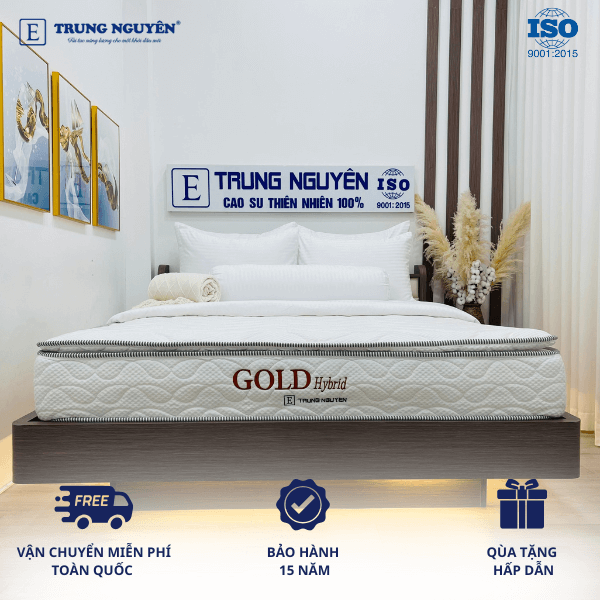 Nệm Lò Xo Độc Lập Gold Hybrid Trung Nguyên
