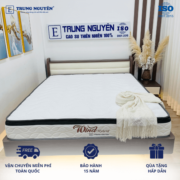 Nệm Lò Xo Túi Độc Lập Wind Hybrid Trung Nguyên