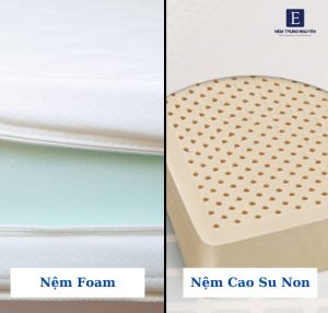 so sánh nệm cao su non và nệm foam
